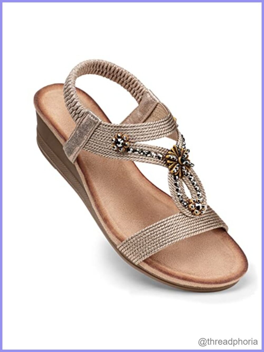 SHIBEVER Womens Wedge Sandals Dressy Comfortable Low Heels Summer